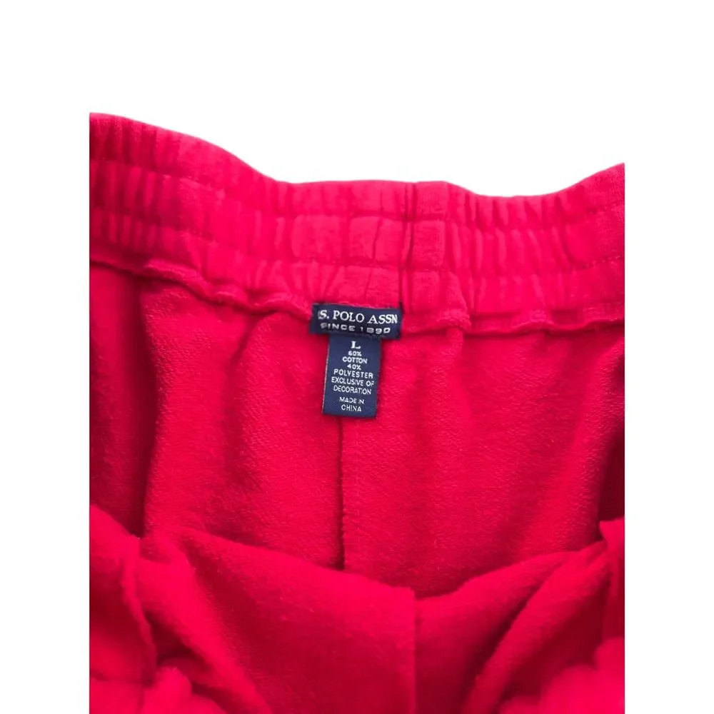 U.S. Polo Assn Red Athletic Lounge Shorts Women’s Large